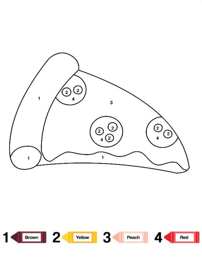 Easy Pizza Color By Number