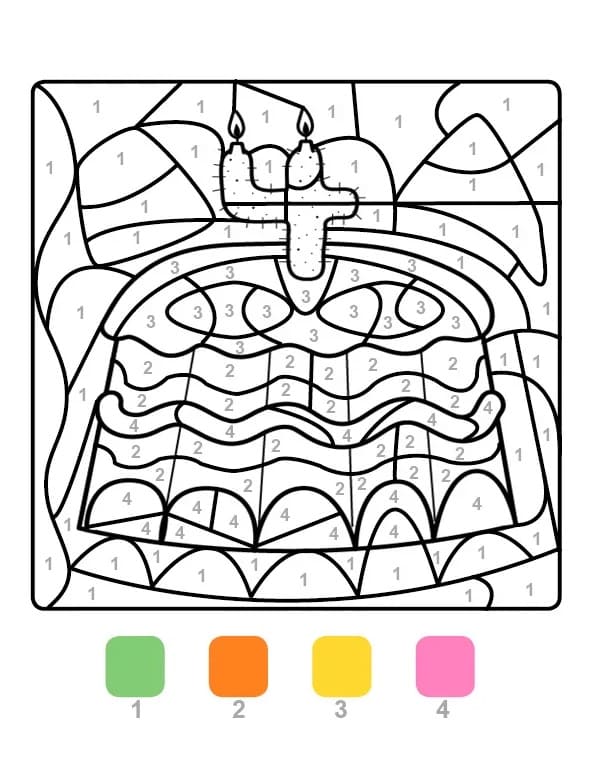 Free Birthday Color By Number