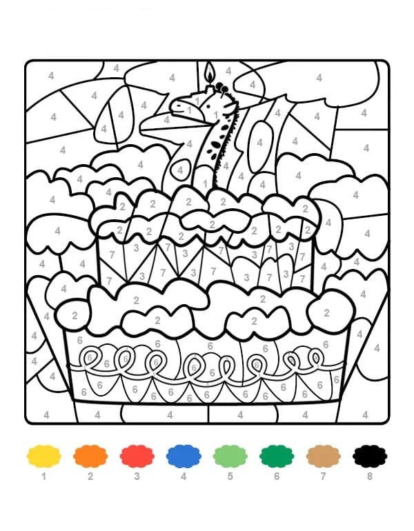 Free Printable Birthday Color By Number