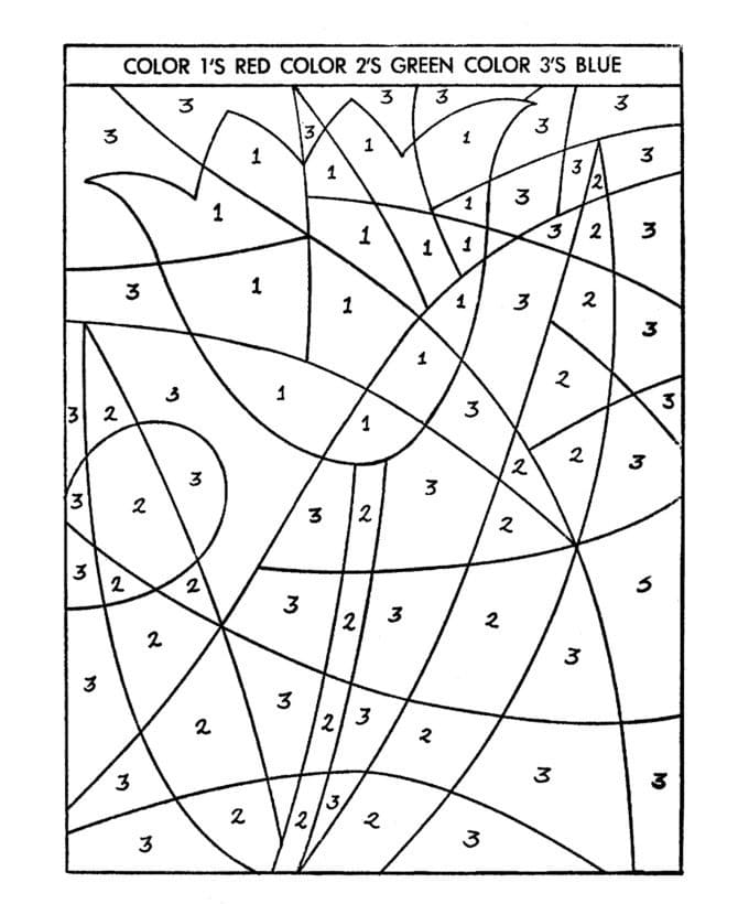 Free Printable Tulip Color By Number
