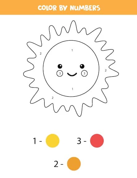 Lovely Sun Color by Number