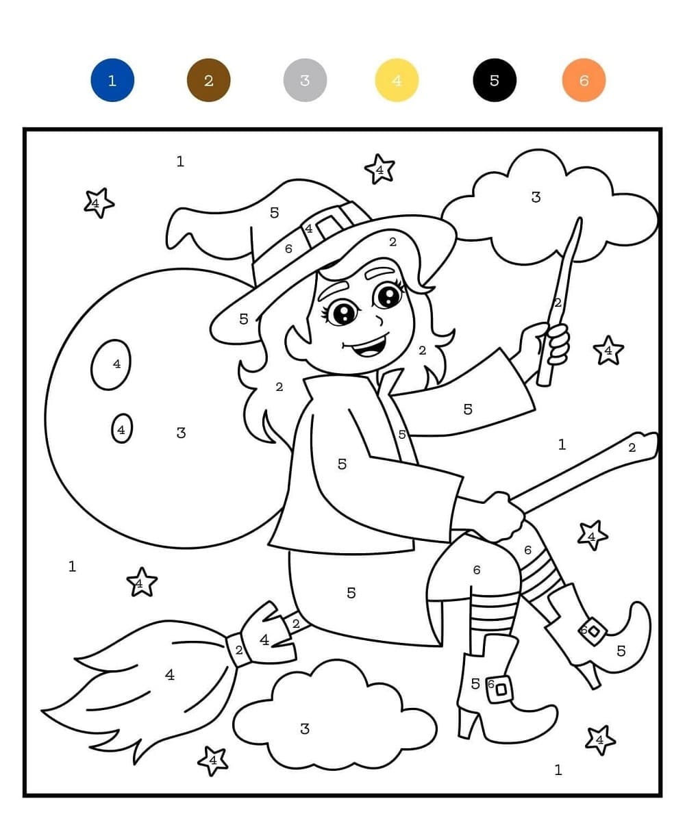 Witch Color By Number