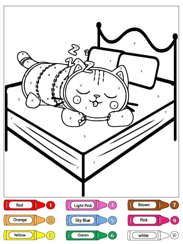Pandy Paws Gabby’s Dollhouse Color By Number