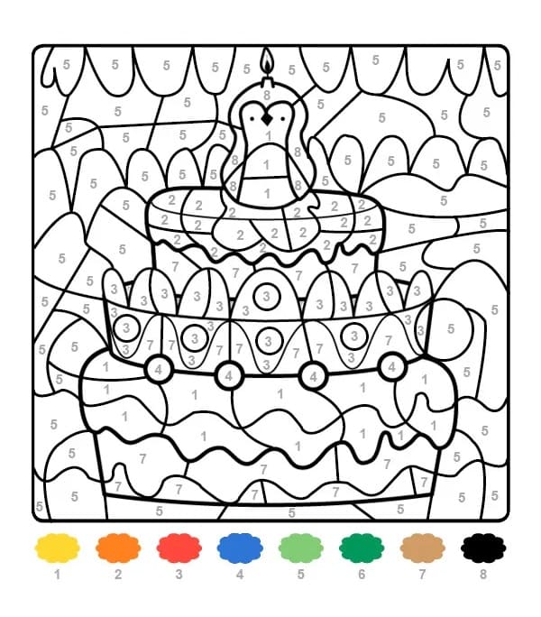 Print Birthday Color By Number