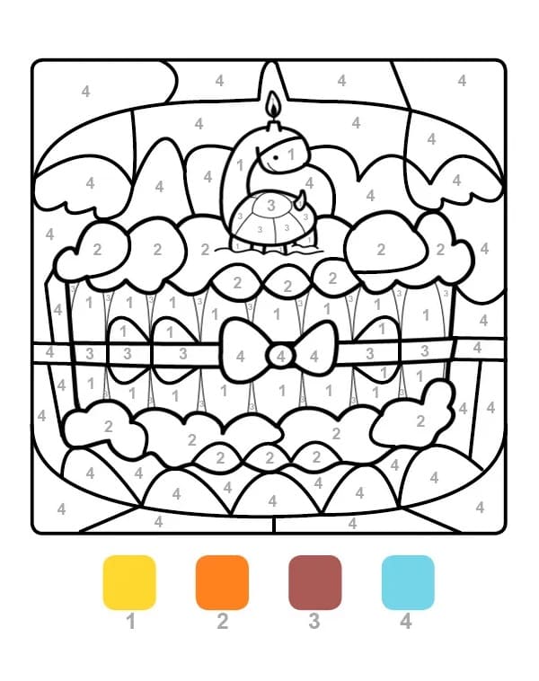 Printable Birthday Color By Number