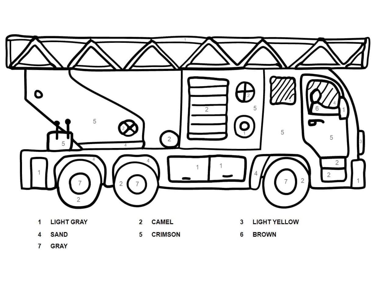 The Fire Truck Color By Number