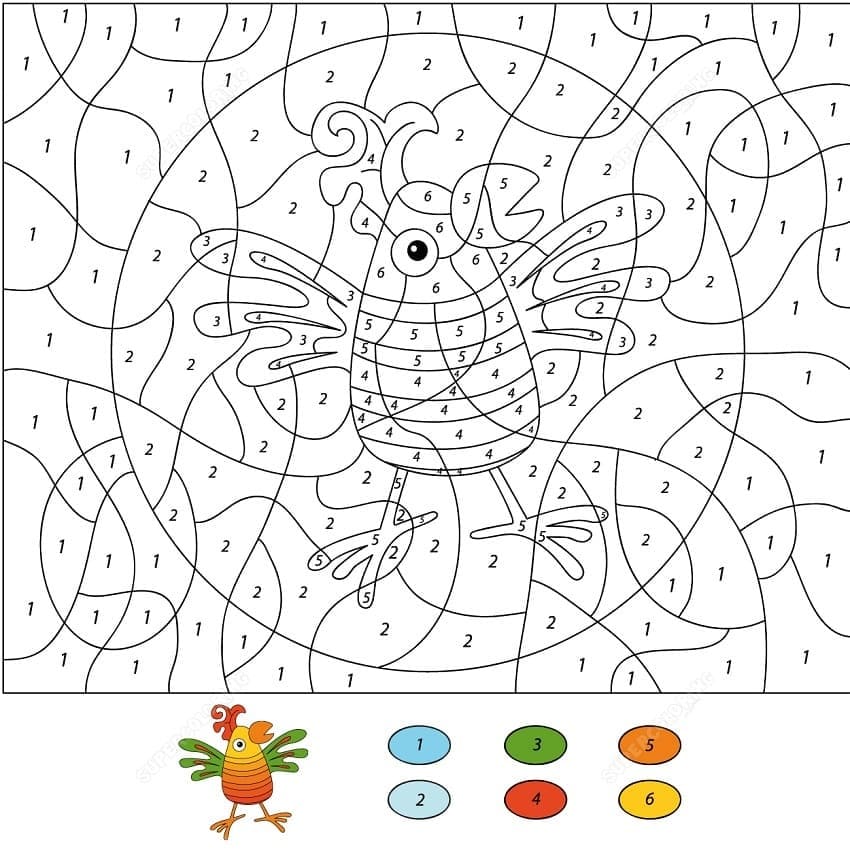 A Funny Parrot Color By Number