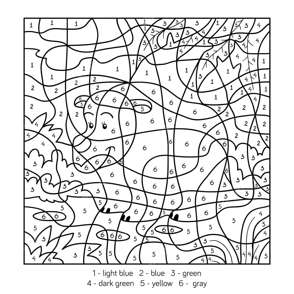 Free Rhino Color By Number