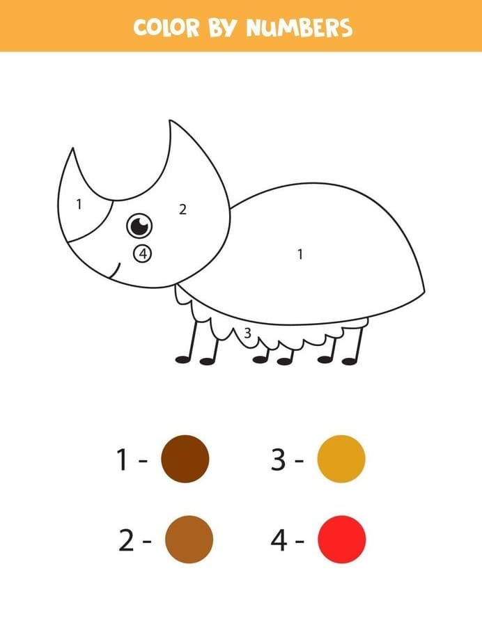 Lovely Rhino Color By Number