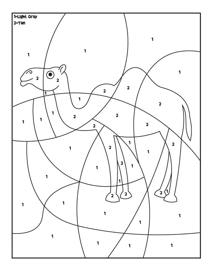 Simple Camel Color by Number