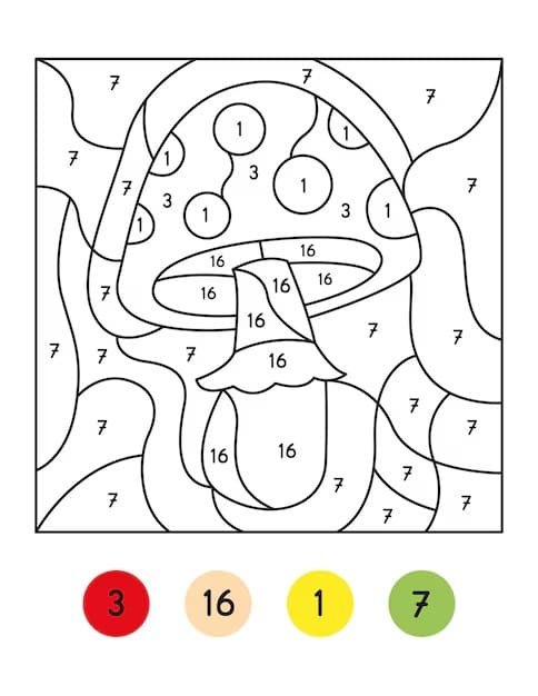 Mushroom Color By Number