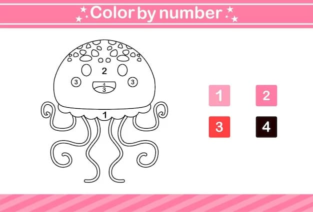 Easy Jellyfish Color By Number