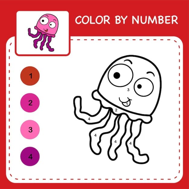 Funny Jellyfish Color By Number