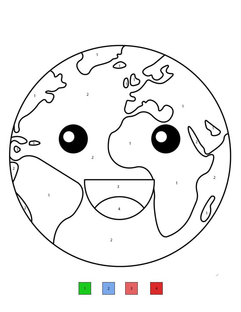 Earth Color By Number