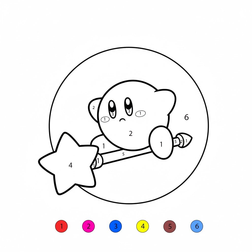 Kirby Free Color By Number