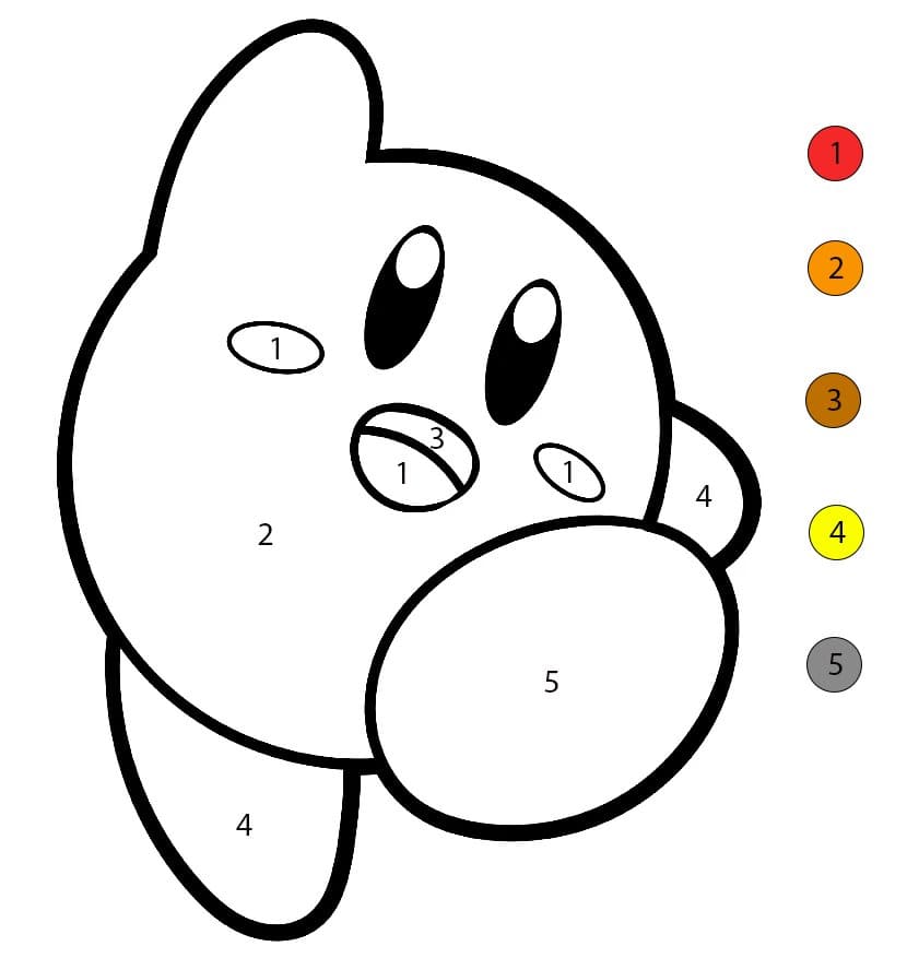 Kirby Happy Color By Number