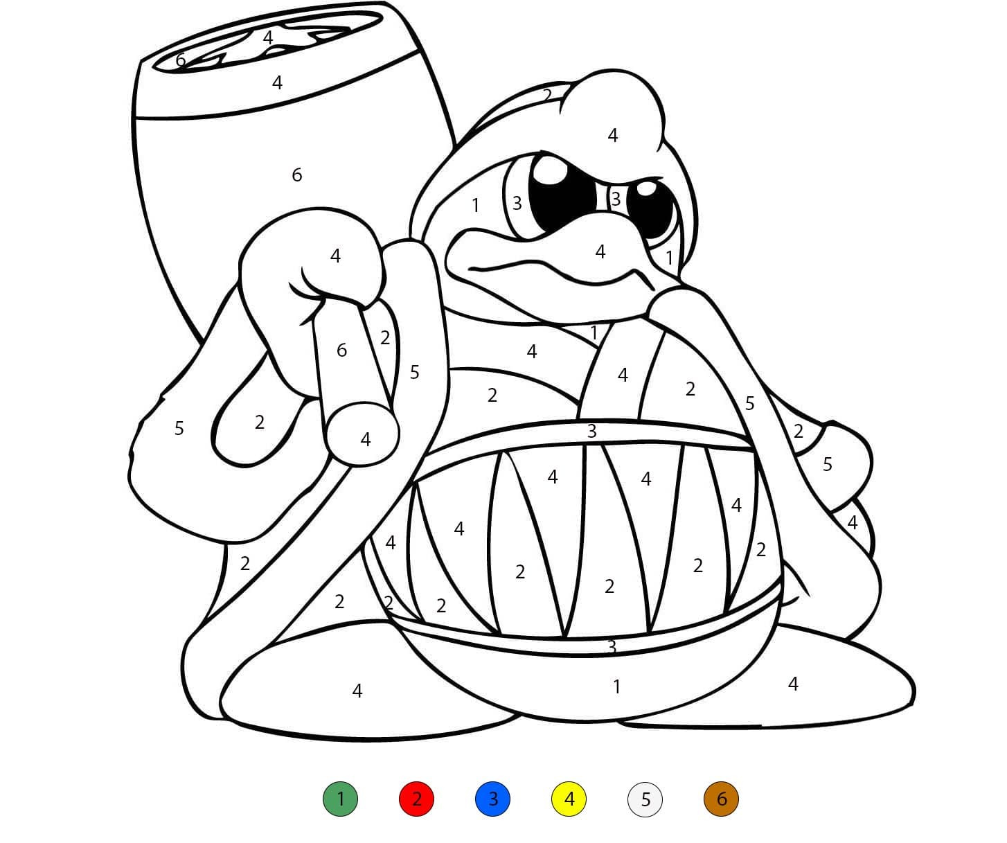 Kirby Printable Color By Number