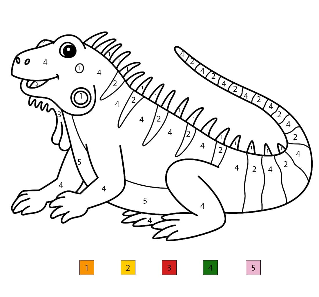 Lizard Simplee Color By Number