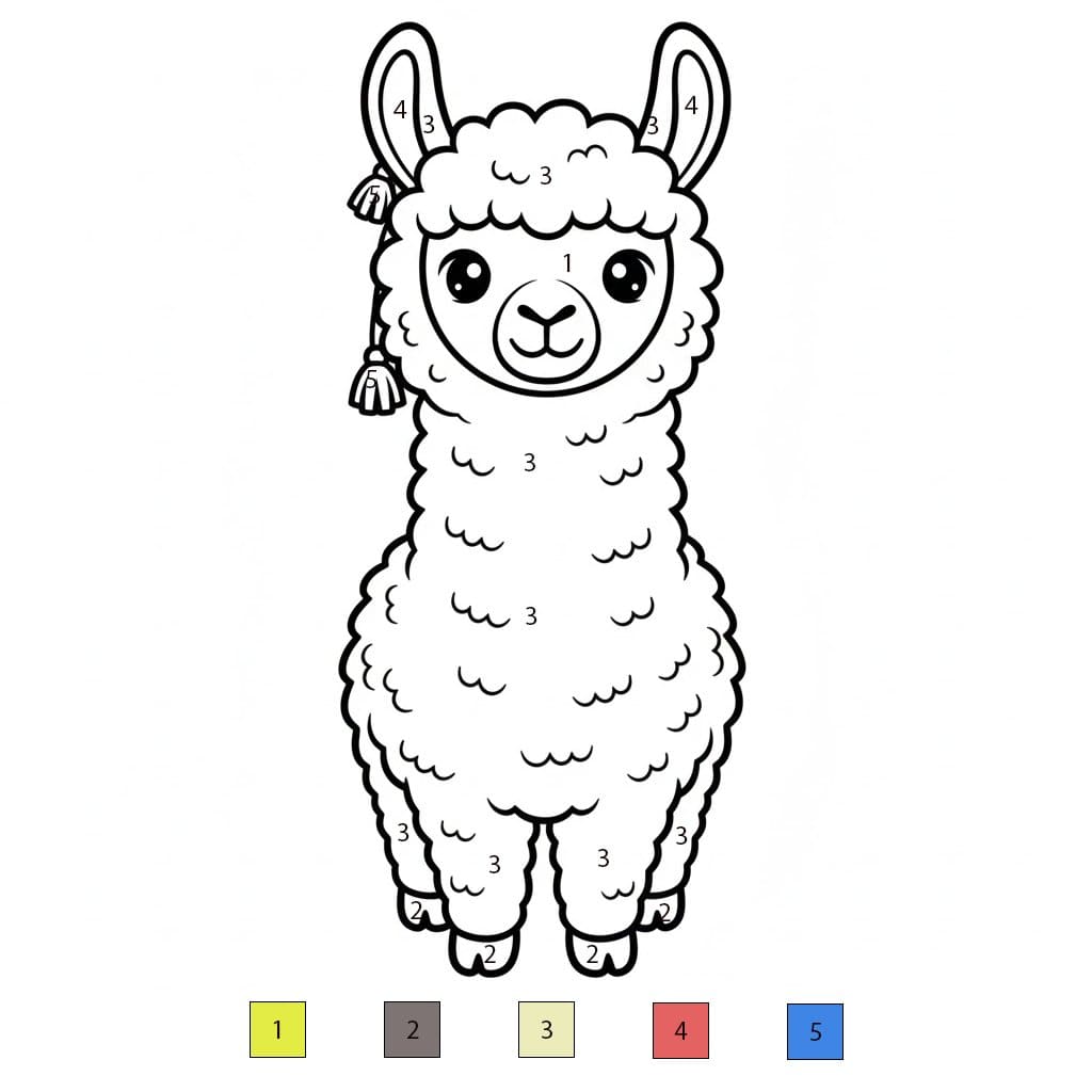 Llama Great Color By Number