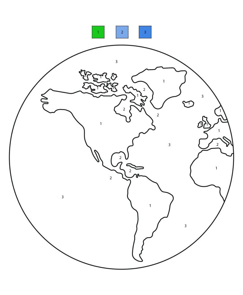 Normal Earth Color By Number