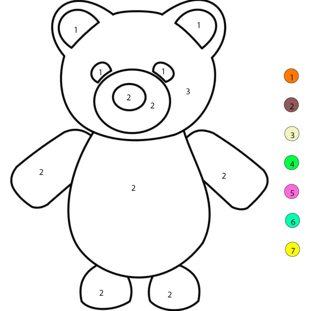 Adopt Me Bear Color By Number