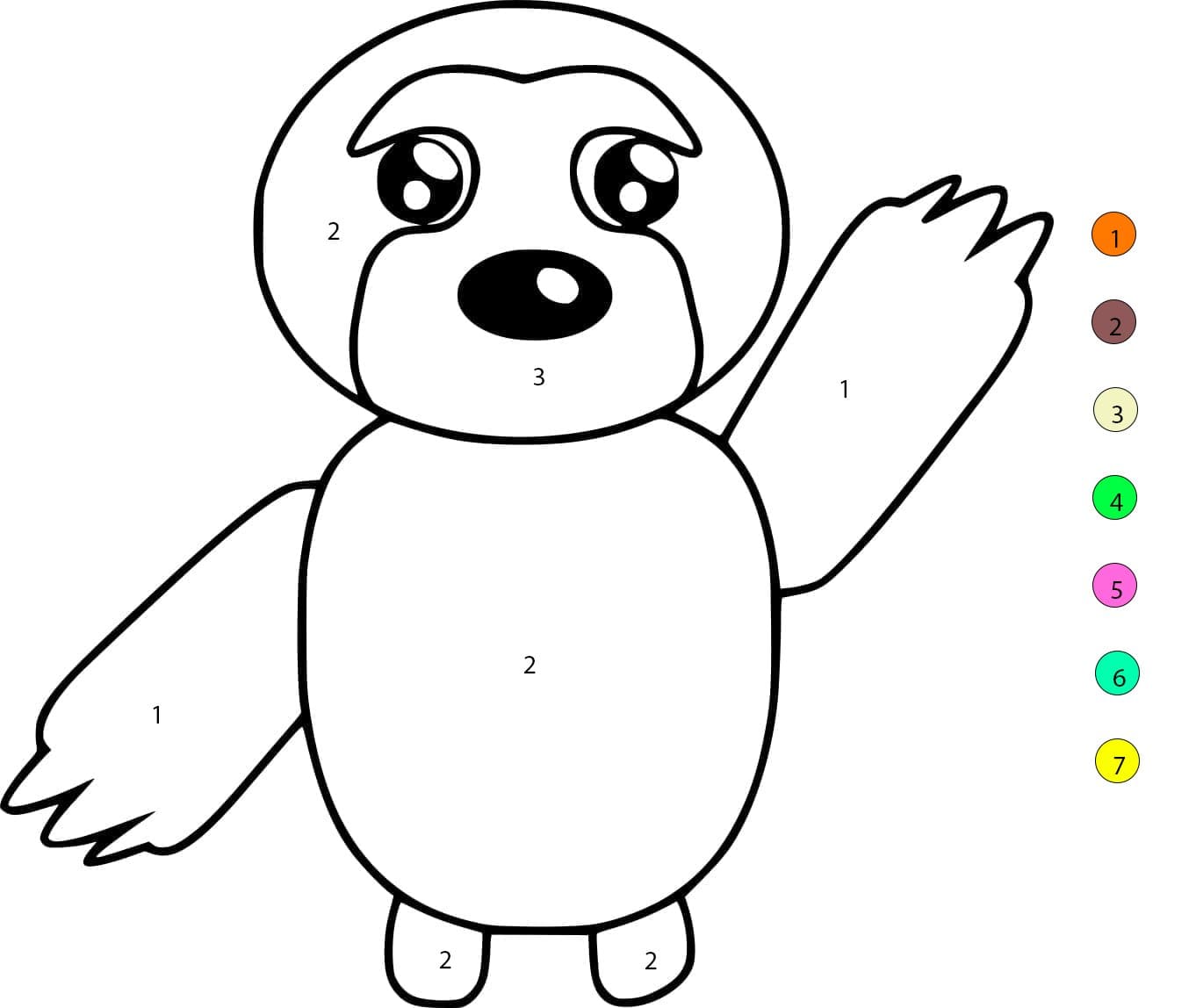 Adopt Me Free For Kids Color By Number