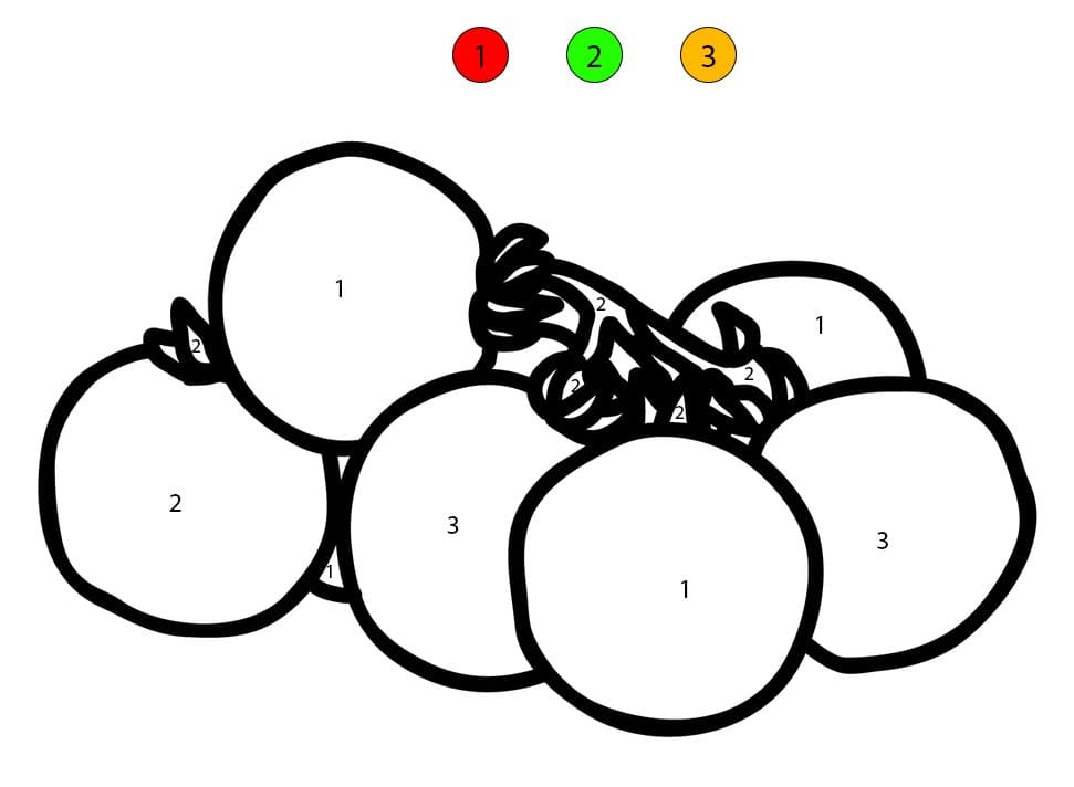 Basic Tomato Color By Number
