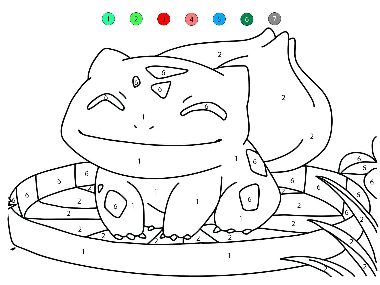 Bulbasaur Amazing Color By Number