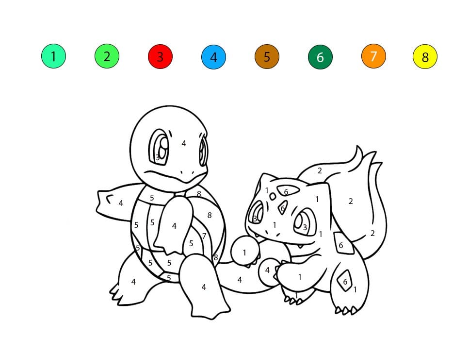 Bulbasaur Print Color By Number