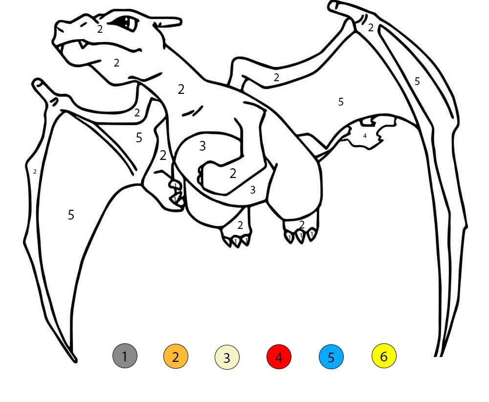 Charizard Flying Color By Number