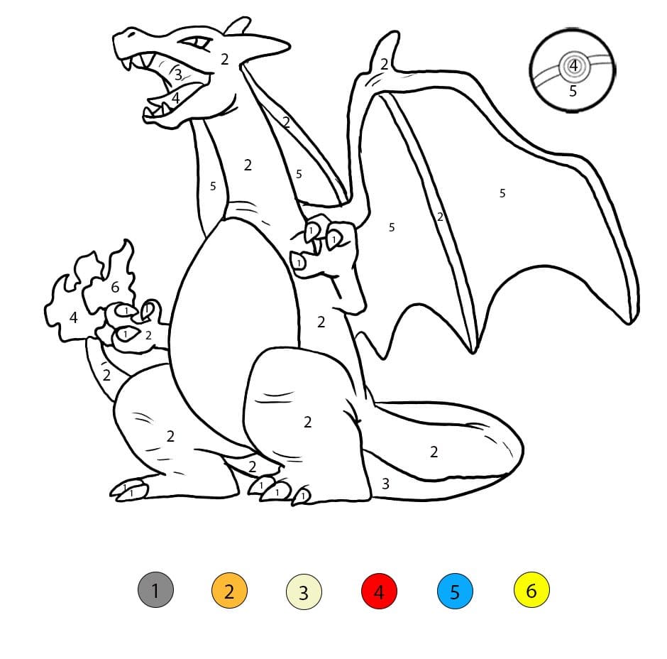 Charizard Happy Color By Number