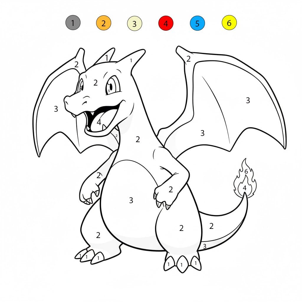 Charizard Color By Number