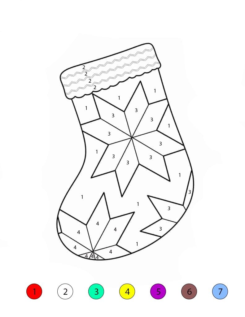 Christmas Stocking Amazing Color By Number