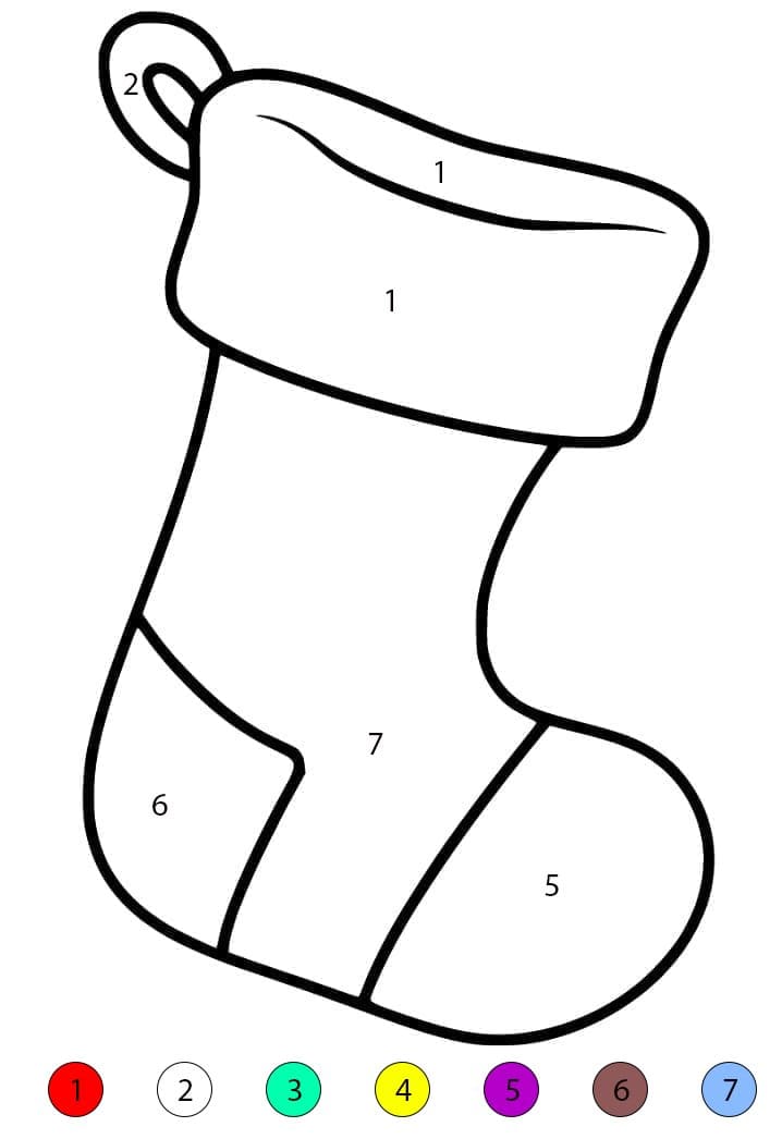 Christmas Stocking Normal Color By Number