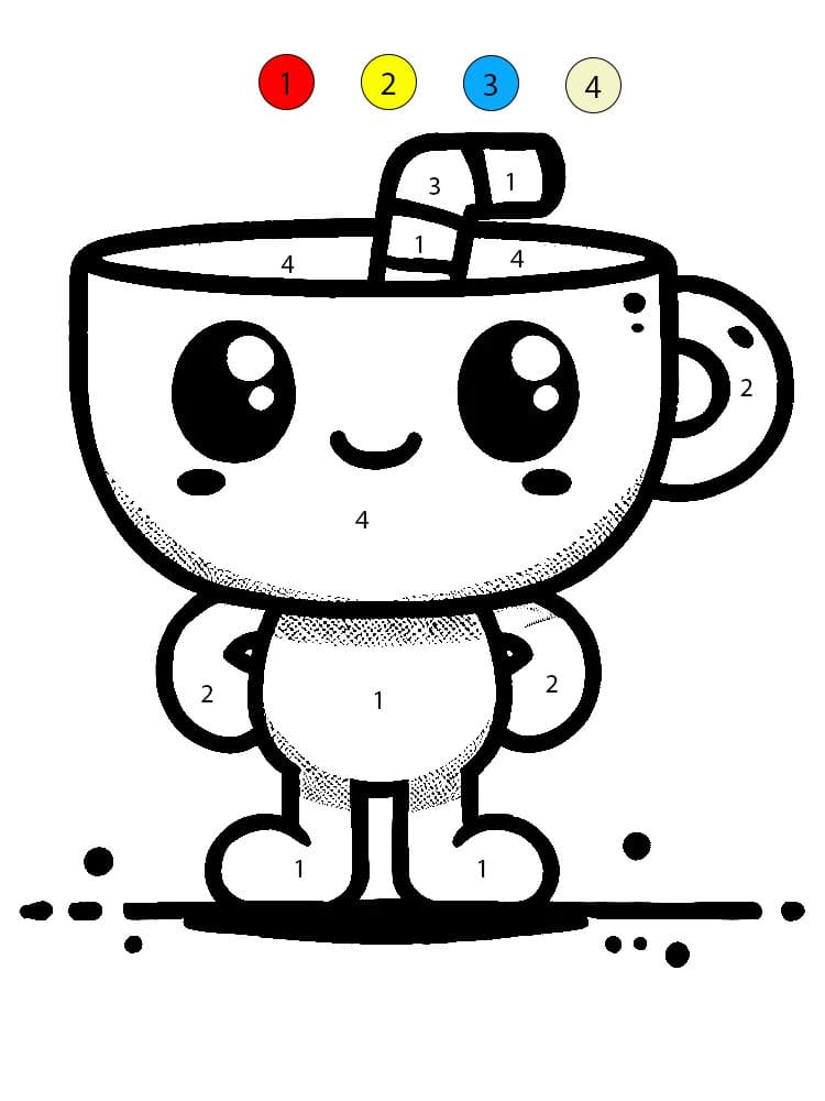 Cuphead Cute Color By Number