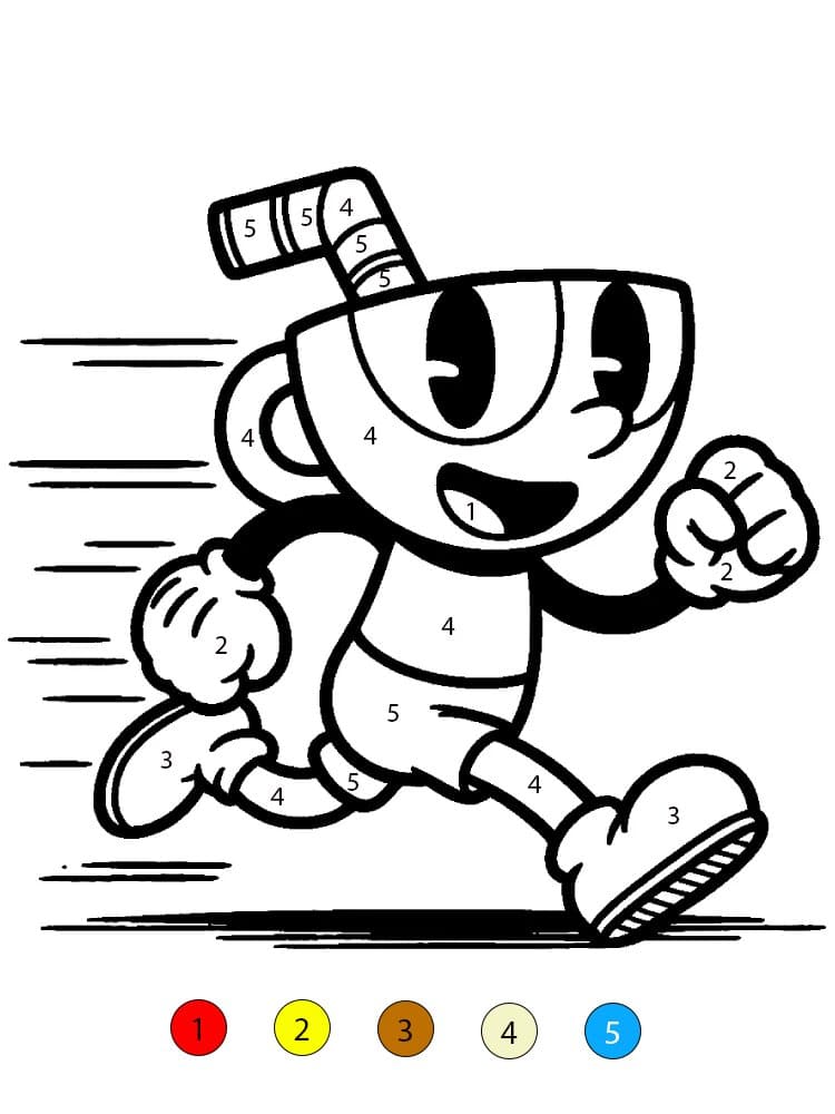 Cuphead Free Color By Number