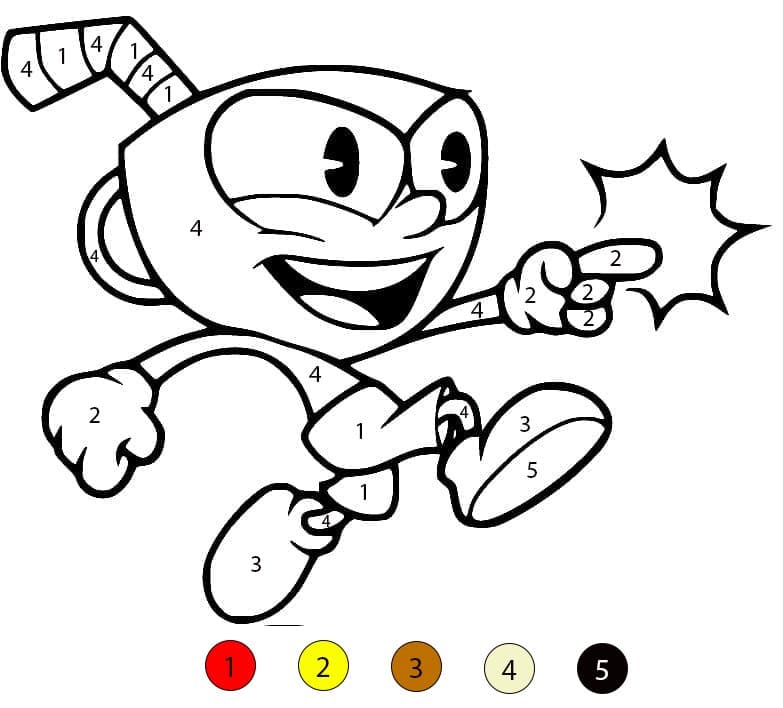Cuphead Print Color By Number
