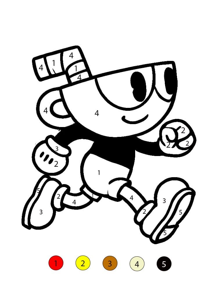 Cuphead Printable Color By Number