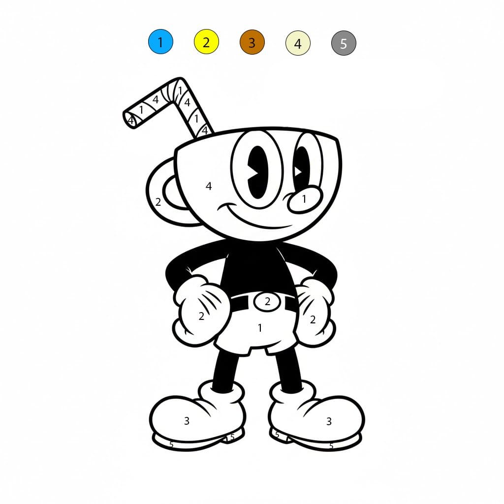 Cuphead To Print Color By Number