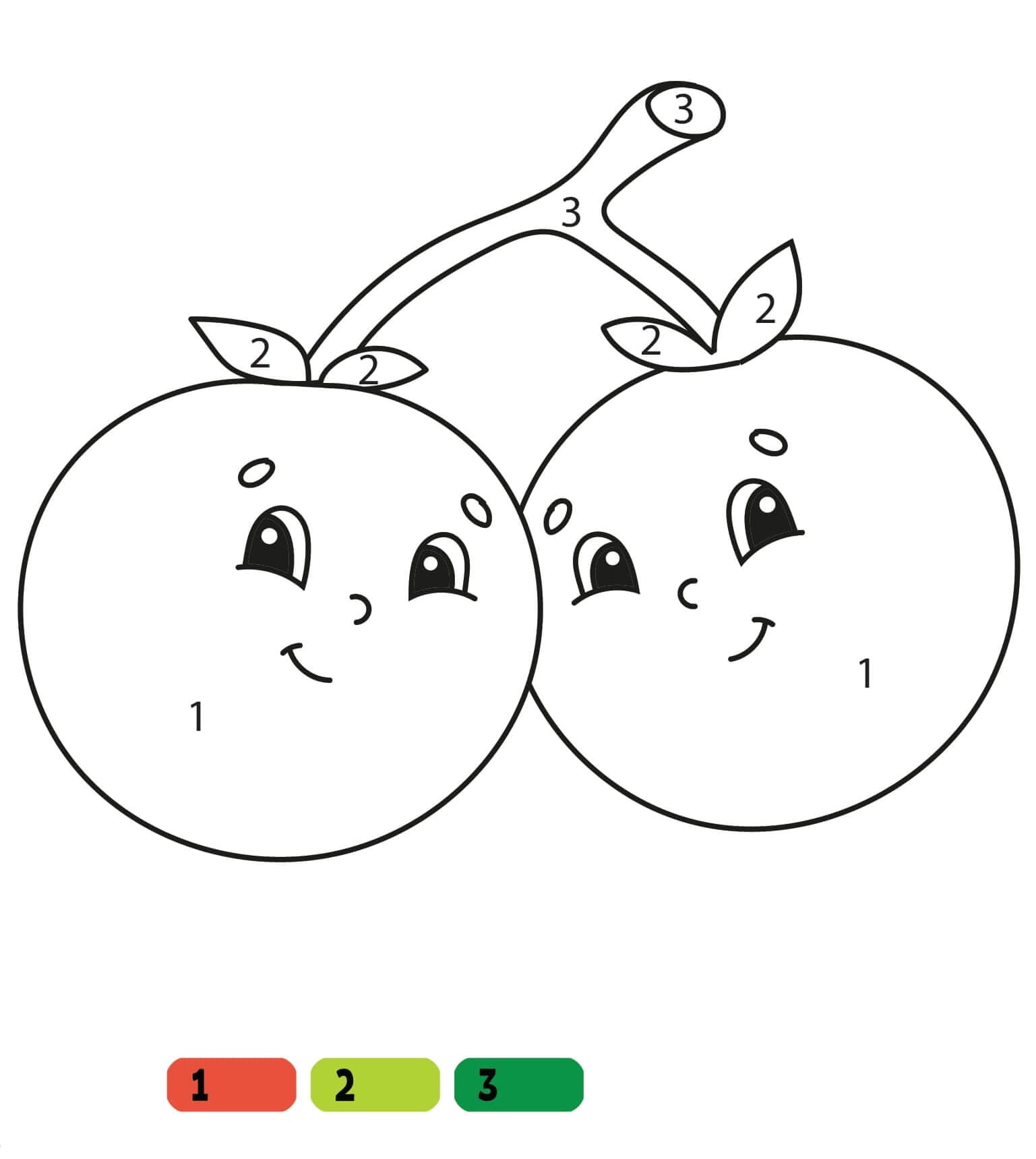 Drawing Tomato Color By Number