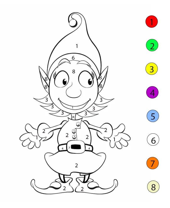 Elf Girl Color By Number