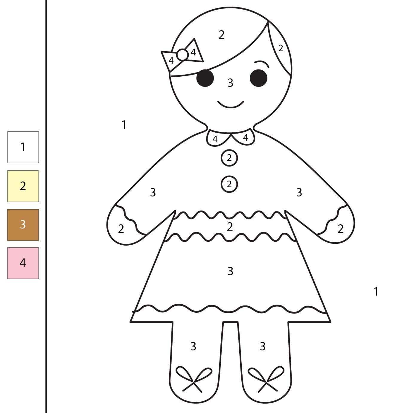Gingerbread Man Free Color By Number