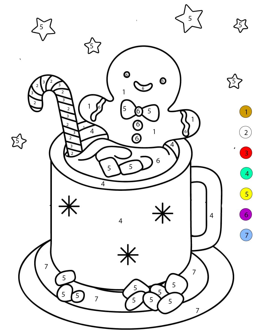 Gingerbread Man Sweet Color By Number