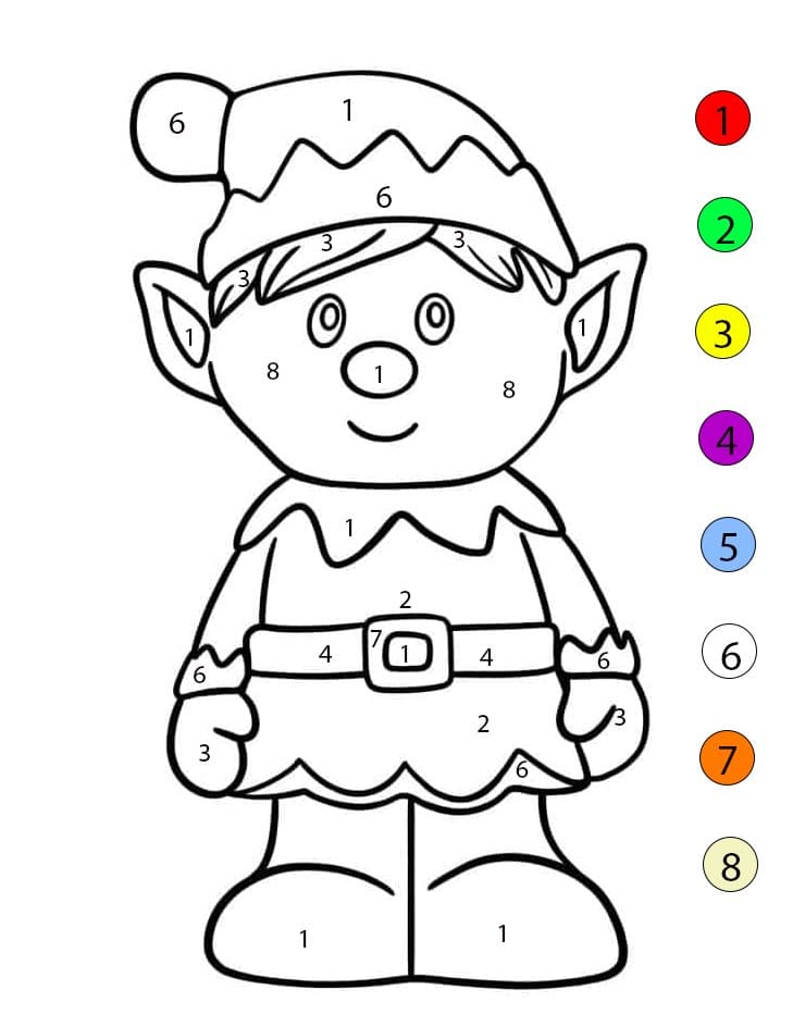 Little Elf Color By Number