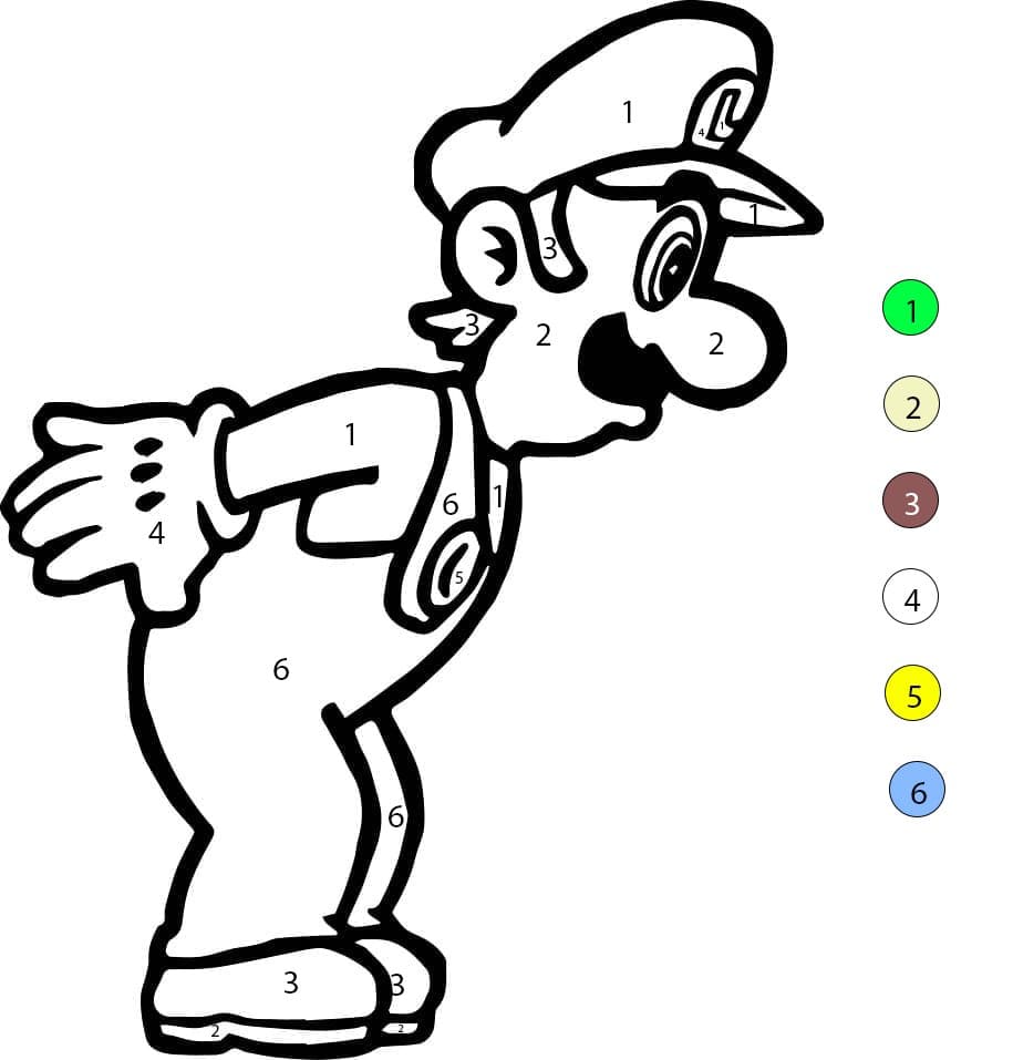 Luigi Print Color By Number