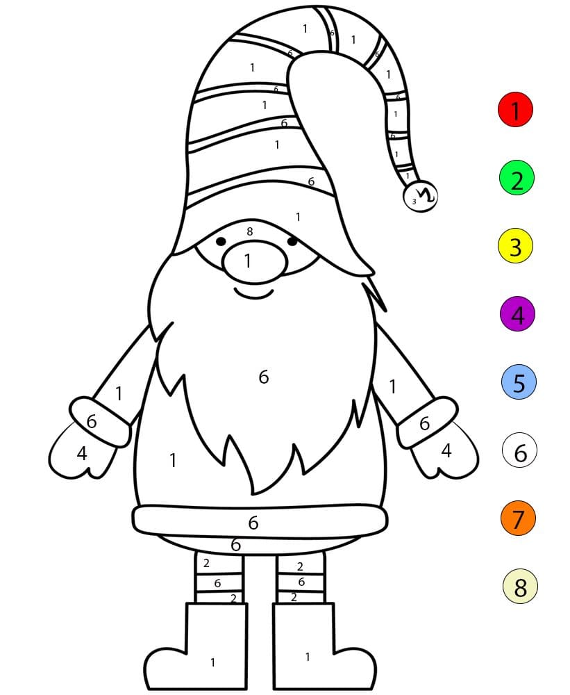 Nice Elf Color By Number