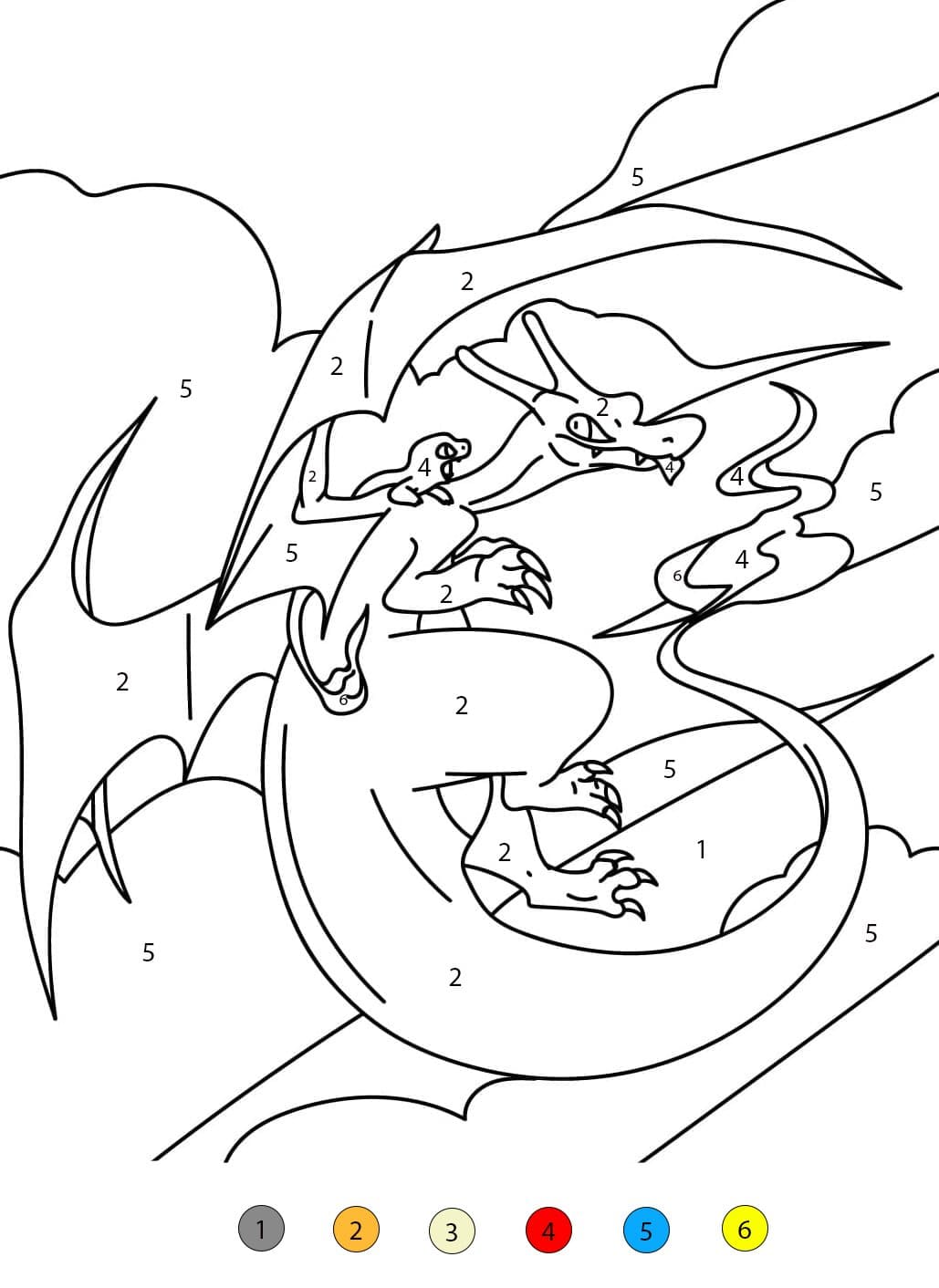 Pokemon Charizard Color By Number