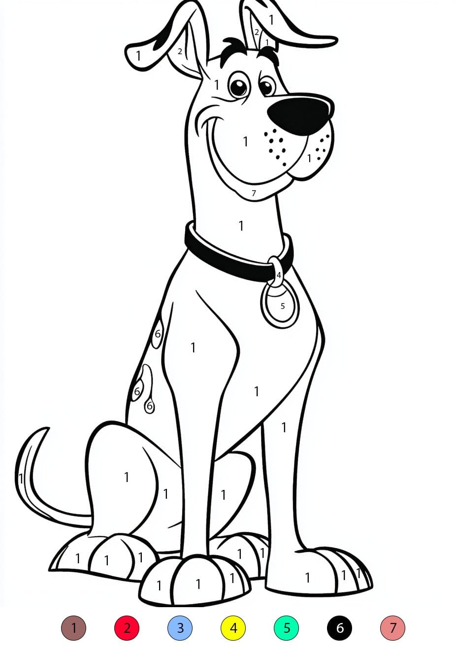 Scooby Doo  Color By Number