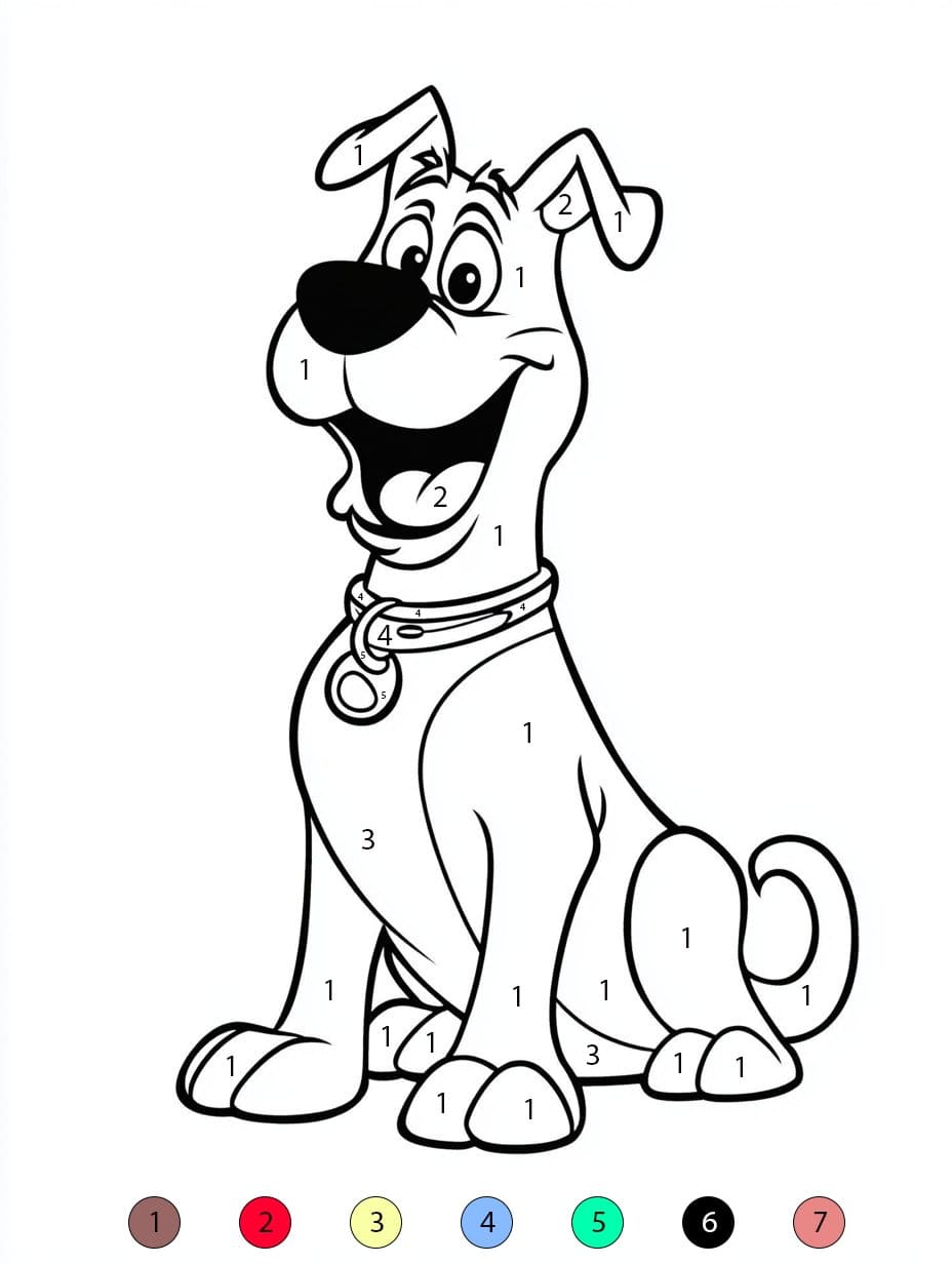 Scooby Doo Funny Color By Number
