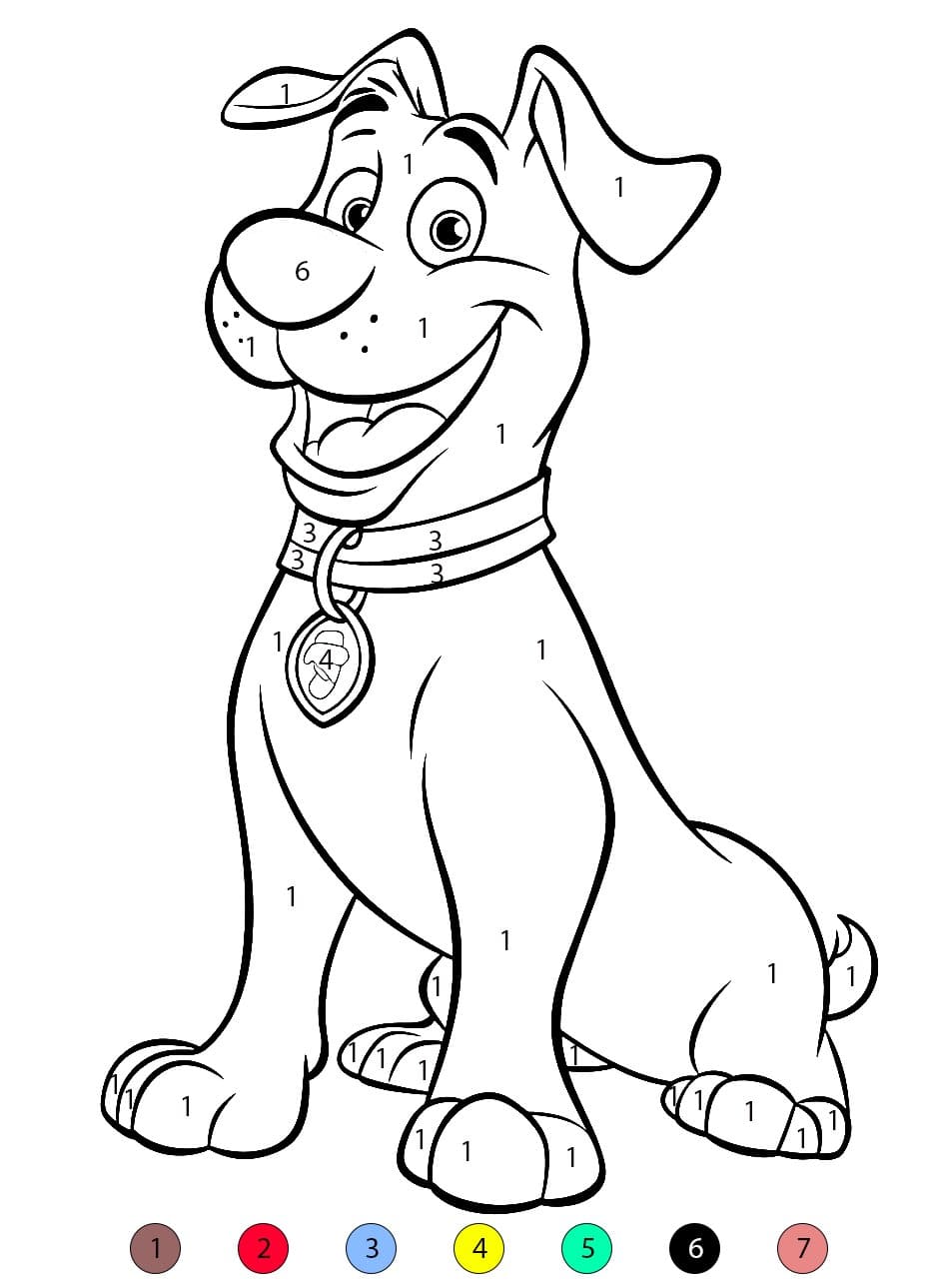 Scooby Doo Laugh Color By Number